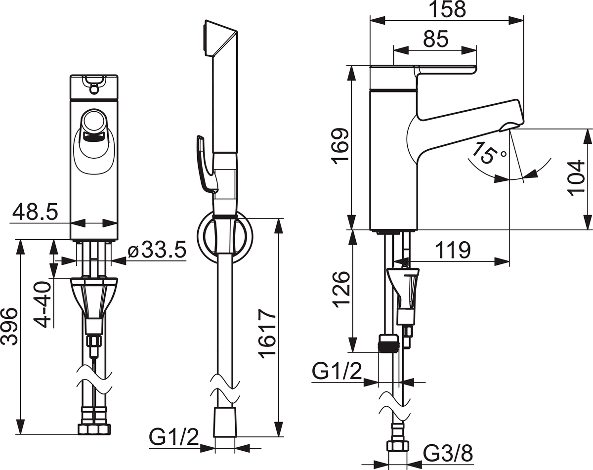 Oras 3012F Смеситель для умывальника 3012F Inspera Хром  - Вид №1