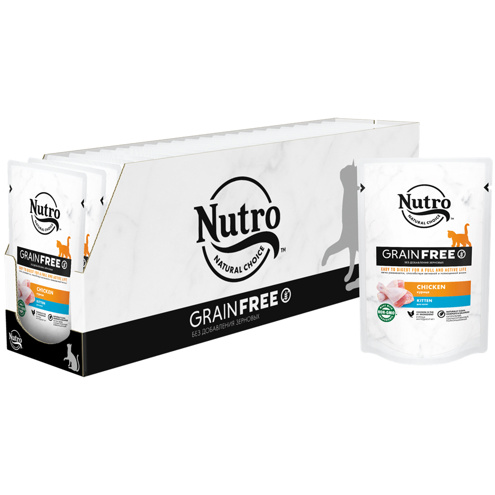 ПР0059472*24 Корм для котят Курица пауч 70г (упаковка - 24 шт) NUTRO 