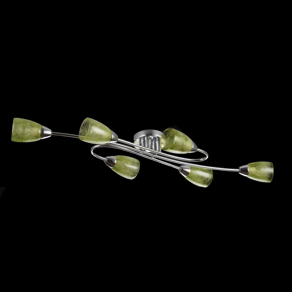 Потолочная люстра Freya Flash FR5104-CL-06-GN FREYA FLASH 183607 Зеленый - Вид №3