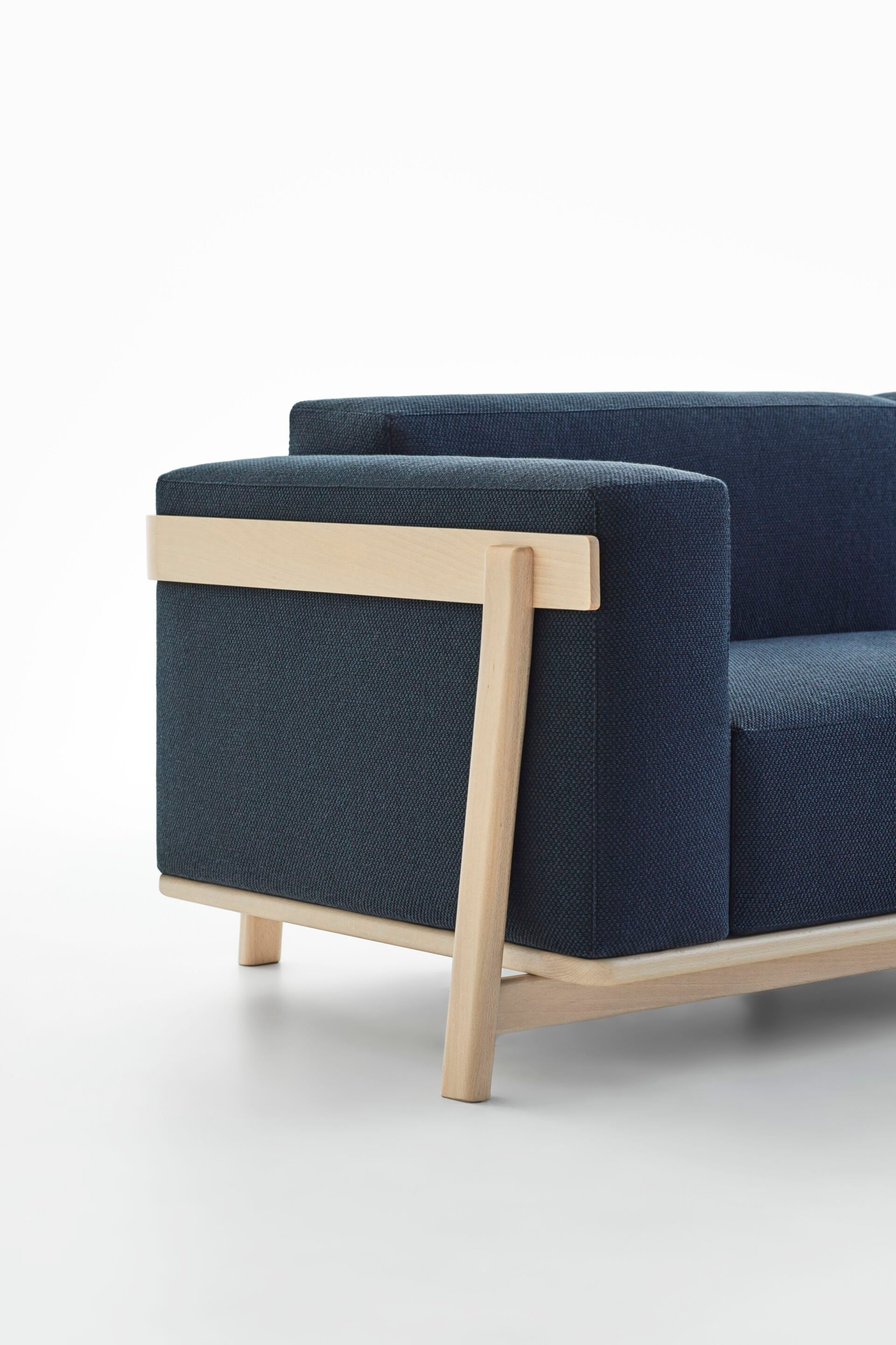 4-местный тканевый линейный диван Omelette Editions масала ARCH-00079831 - Вид №2