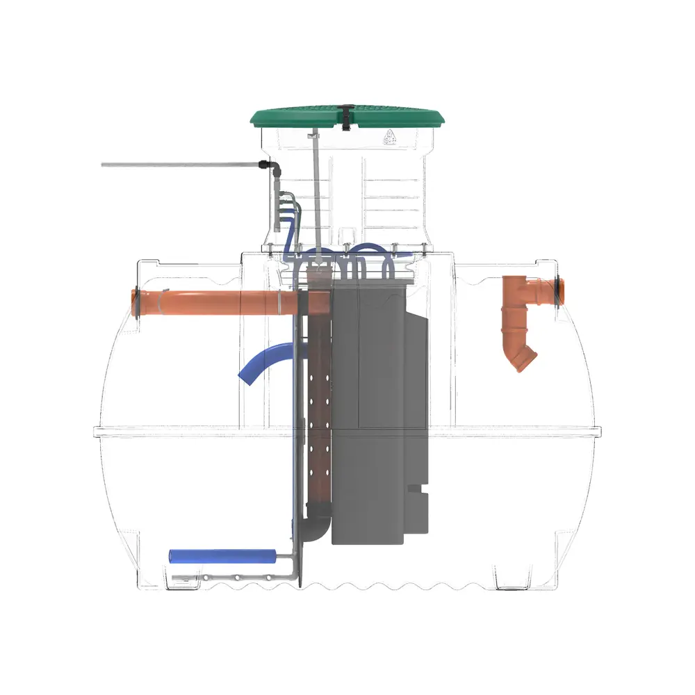 Станция биологической очистки четрыхкамерная Rostok Ground 8 3500 литров 1600 л/сутки STLM-2143097 - Вид №10