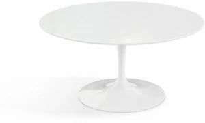 KNOLL Круглый журнальный столик со столешницей из ламината и алюминиевым основанием Tulip