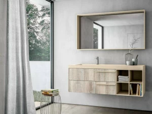 Ideagroup Тумба под умывальник с зеркалом Sense