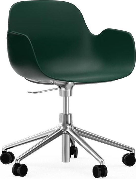 606144 Кресло Swivel 5W Gaslift Alu Green Normann Copenhagen Form