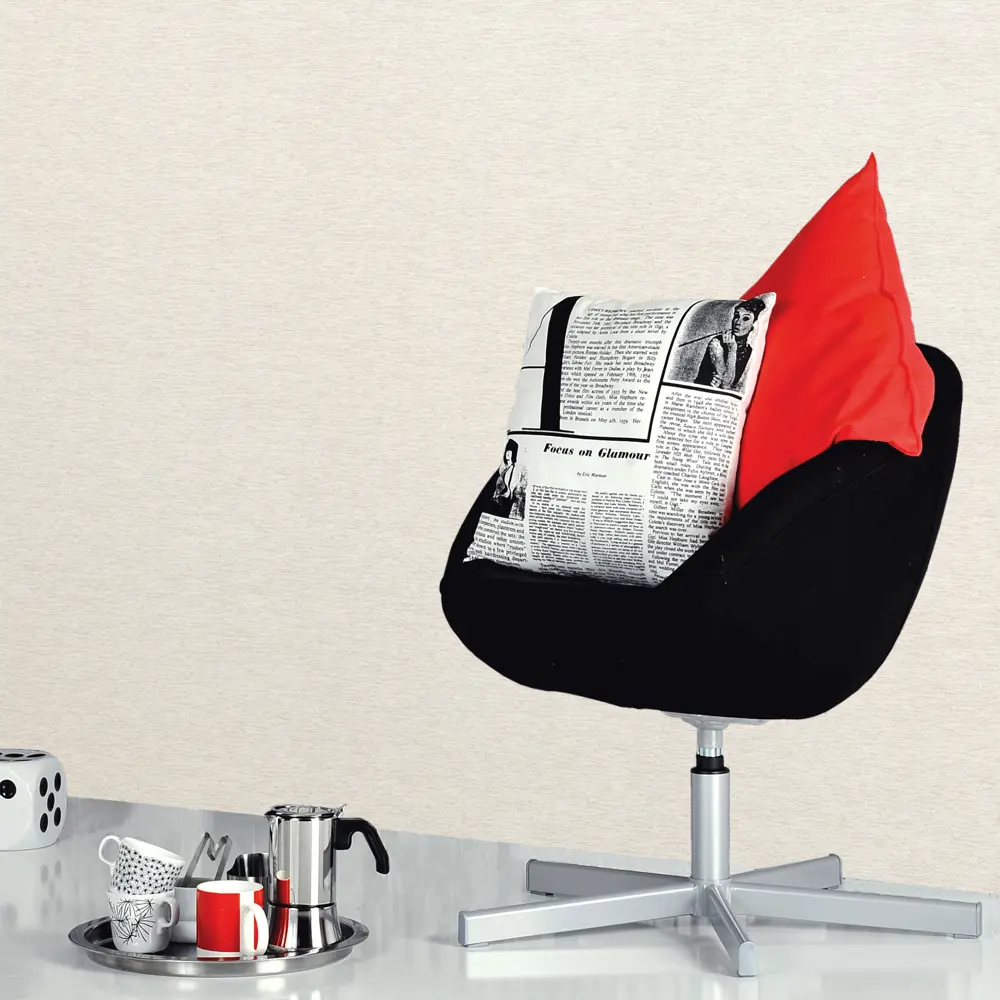 Обои бумажные Московская обойная фабрика Волны бежевые 0.53 м 238932-3 STLM-2122447 - Вид №2