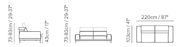 Ткань диван Natuzzi Italia BORGHESE ARCH-00130424 - Вид №2