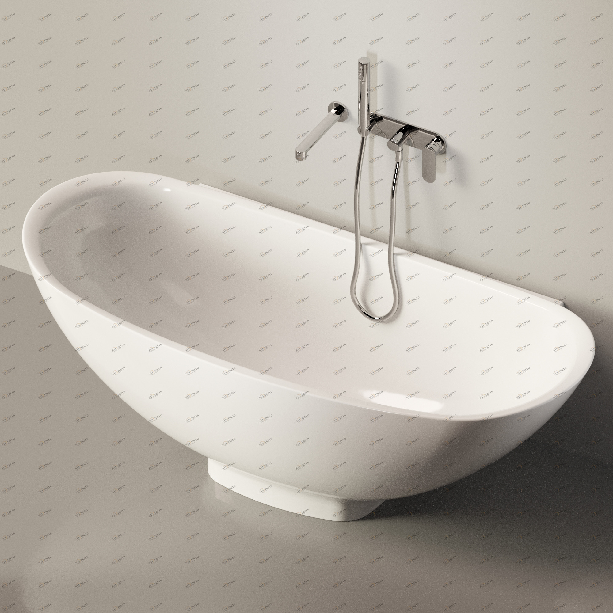 Flaminia IO e SI Ванна пристенная 165 см белая IOS70.9016 Ceramica Flaminia