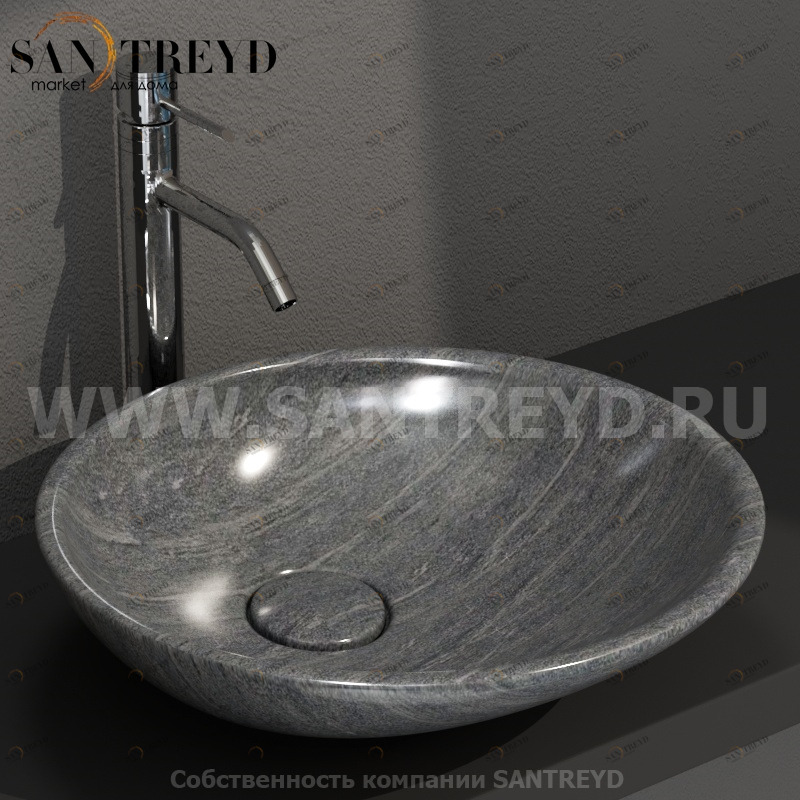 LAT50SG Накладная раковина на столешницу  круглая Ceramica Globo 