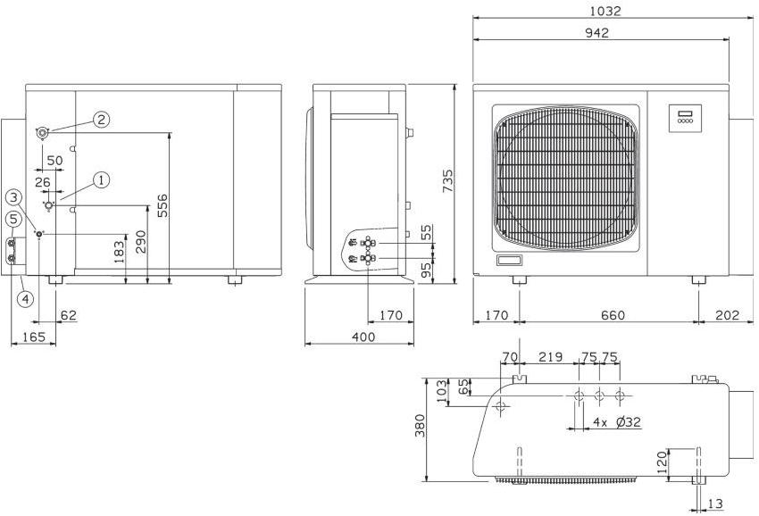 Argo Компактный тепловой насос воздух / вода, инвертор постоянного тока Im 387032080  - Вид №11
