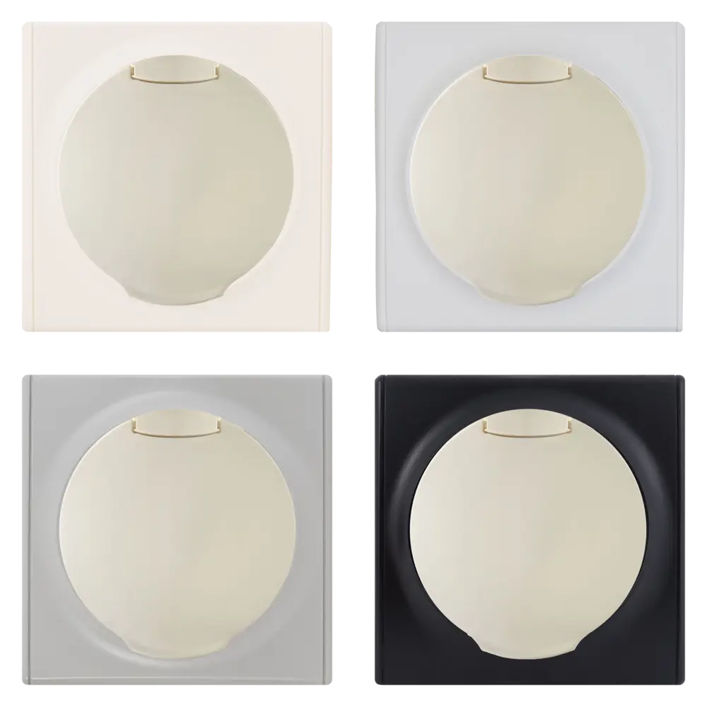 Розетка встраиваемая Onekey Florence с заземлением с крышкой цвет бежевый ONEKEYELECTRO STLM-2157936 - Вид №1