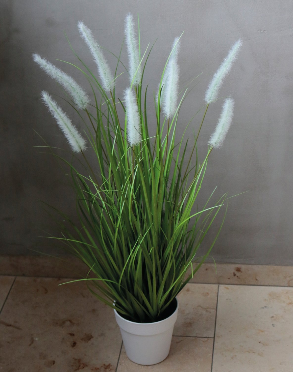 4870 807 a3 Искусственный пучок травы 'Chinese fountain grass', в горшке, 76 см, зелено-белый H-andreas  - Вид №8