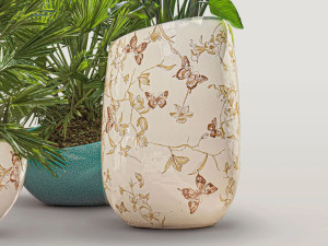 Керамический ручной работы высокий садовый горшок