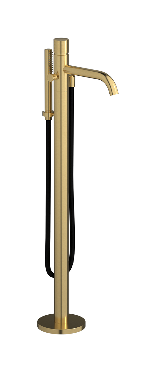 Напольный смесиель для ванны с встроенным душем. WE ARE IB vn299os Brushed Gold Vinile