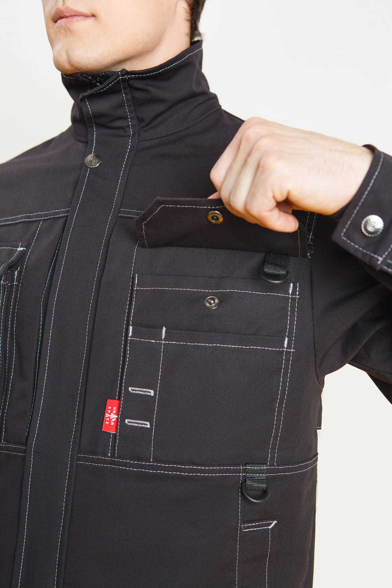 62594 Куртка  черная Union Space  Летняя спецодежда  размер 56-58/182-188  - Вид №5