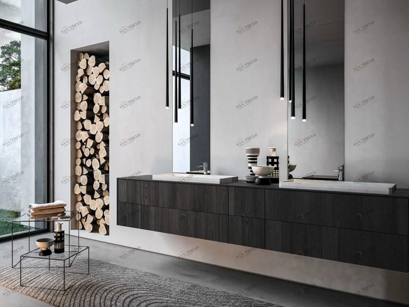 Ideagroup Тумба под умывальник подвесная двойная Sense sun-id-1367600