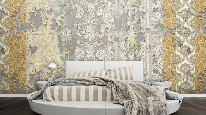 GLAMORA Дамаск виниловые обои Stripes & squares sun-id-1363058 - Вид №1