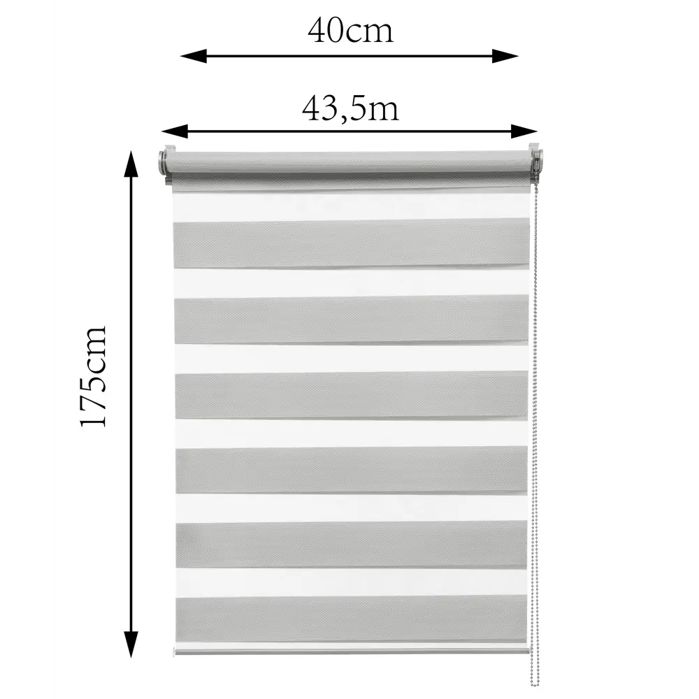 Штора рулонная день-ночь Inspire Siberia 40x175 см светло-серая Granit 5 82688410 STLM-2009921 - Вид №8