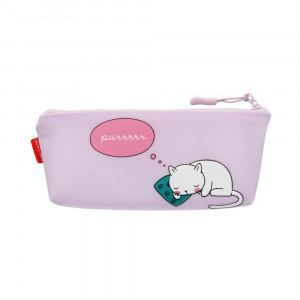 14-012/15 Пенал на молнии силиконовый 20 x 9 x 3.5 см "CAT S DREAMING" Bruno Visconti