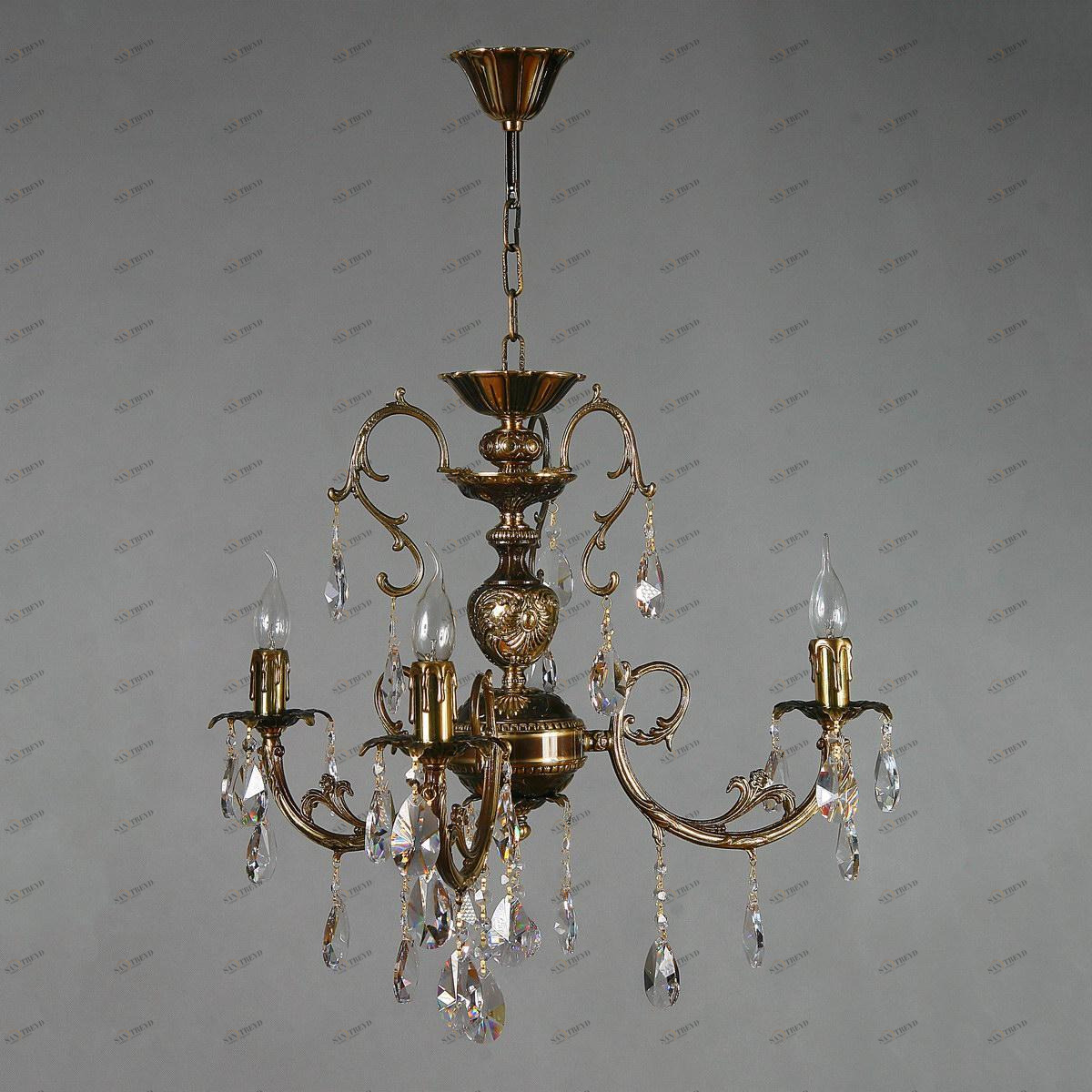 Подвесная люстра Ambiente Alicante 8888/3 PB Tear drop AMBIENTE ДИЗАЙНЕРСКИЕ, ALICANTE 181505 Бронза 