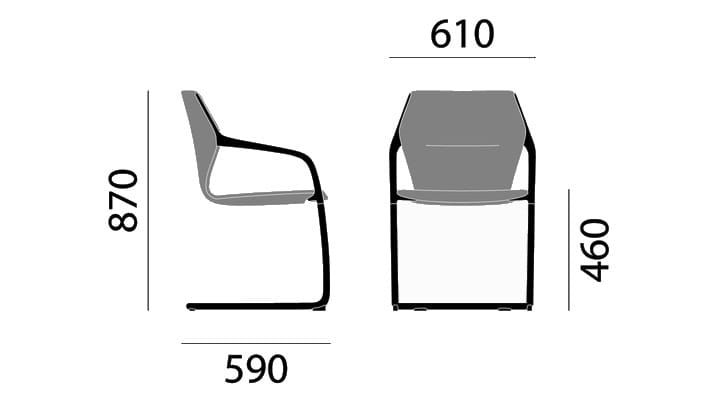 Кожаный консольный стул Brunner ARCH-00000947 - Вид №1