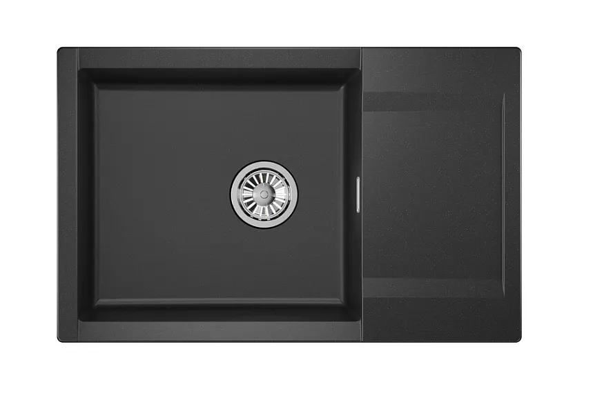 ES-7807, ЧЁРНЫЙ, кухонная мойка, кварц, ESTETICA GRANULA 7807-ST259 - Вид №2