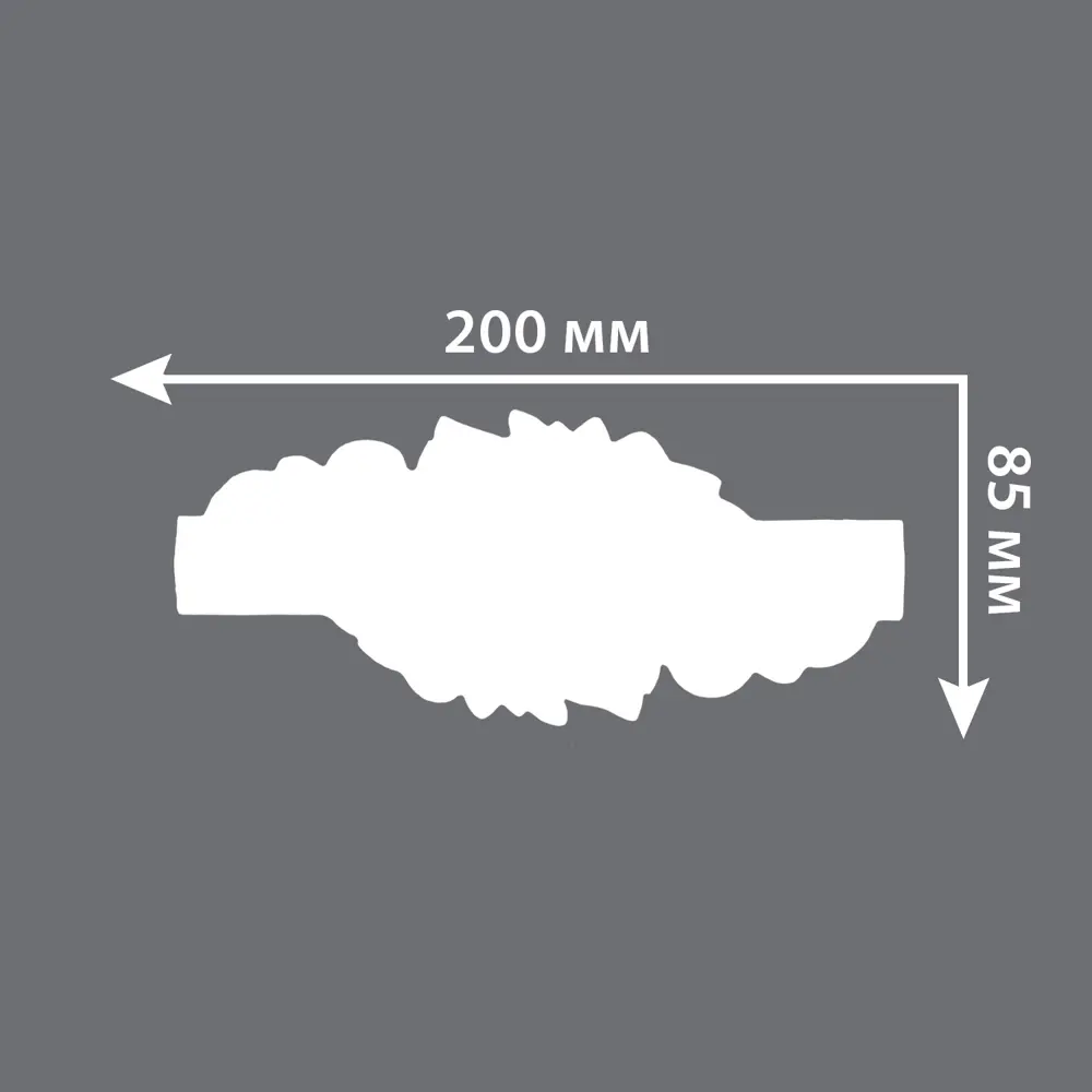 Вставка декоративная полиуретан Decomaster 97012-7 белый 85 мм STLM-2159323 - Вид №3