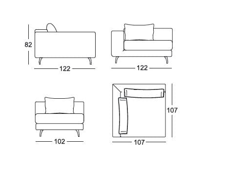 Угловой диван из ткани Marac Элвис ARCH-00073634 - Вид №2