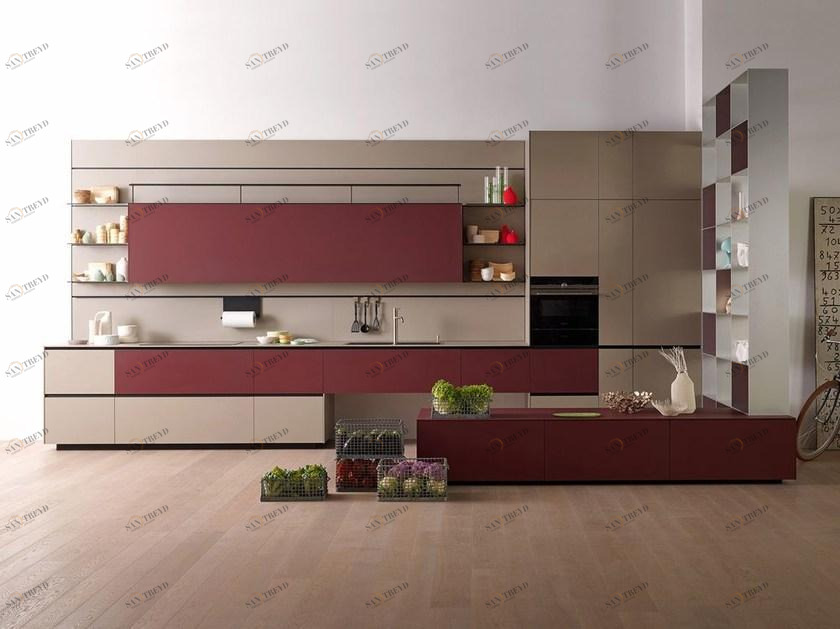 VALCUCINE Модульная кухня из ламината серого теплого воска Riciclantica sun-id-1446773