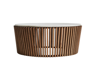 Круглый мраморный журнальный столик