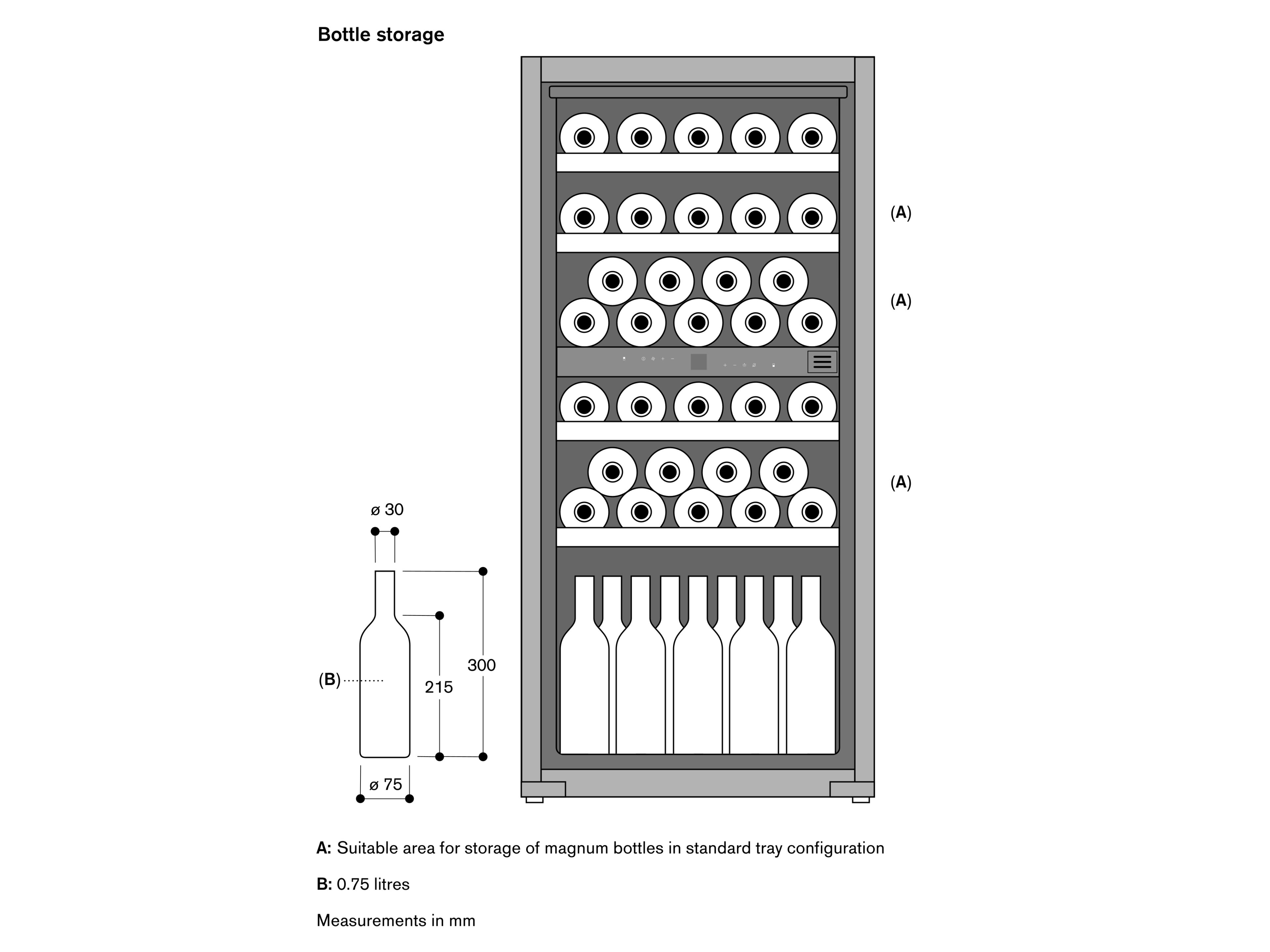 Встроенный холодильник с стеклянной дверью GAGGENAU серия 200 ARCH-00028710 - Вид №3