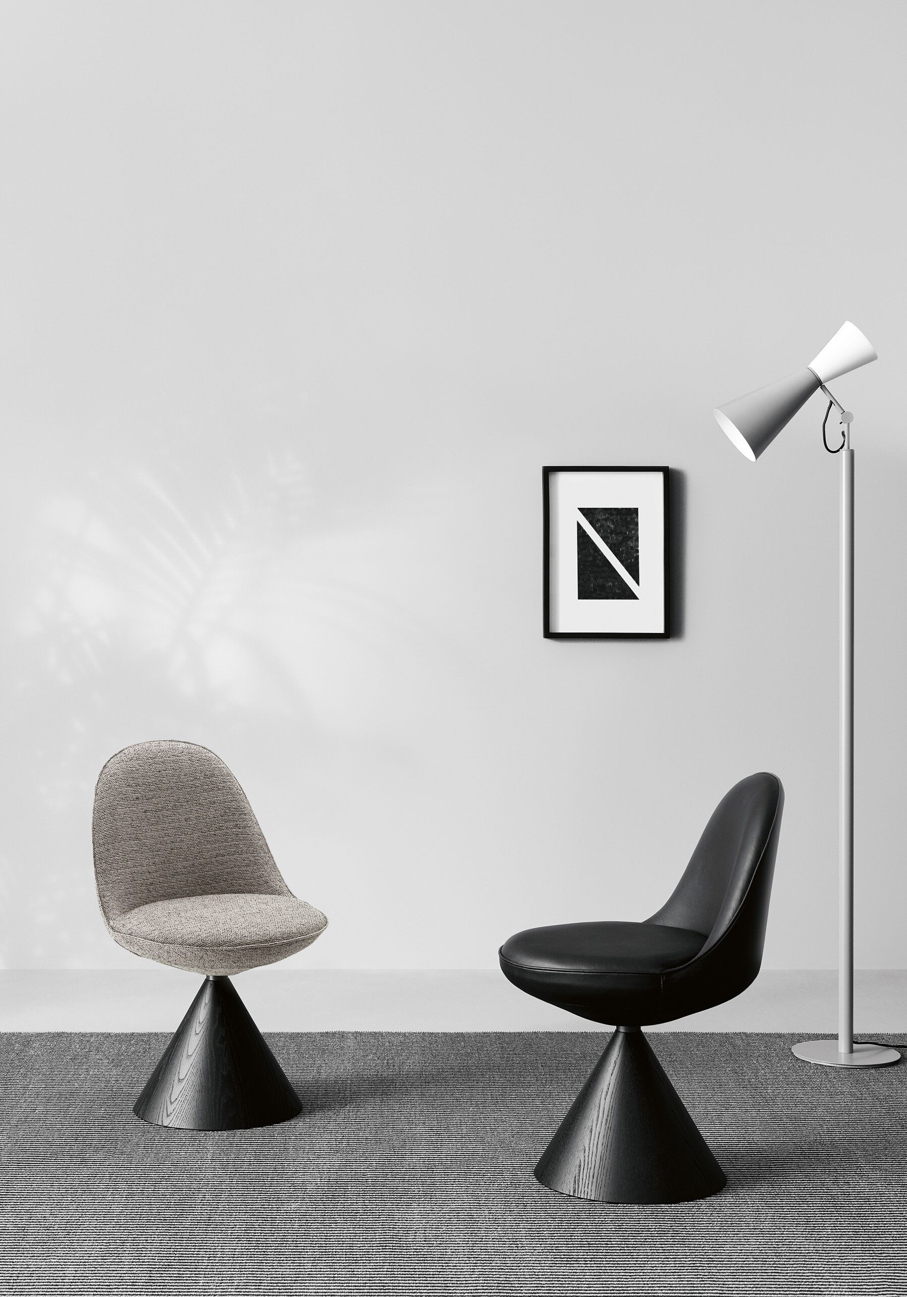 Поворотный стул из массива дерева и ткани Porro ROMBY ARCH-00144246 - Вид №6