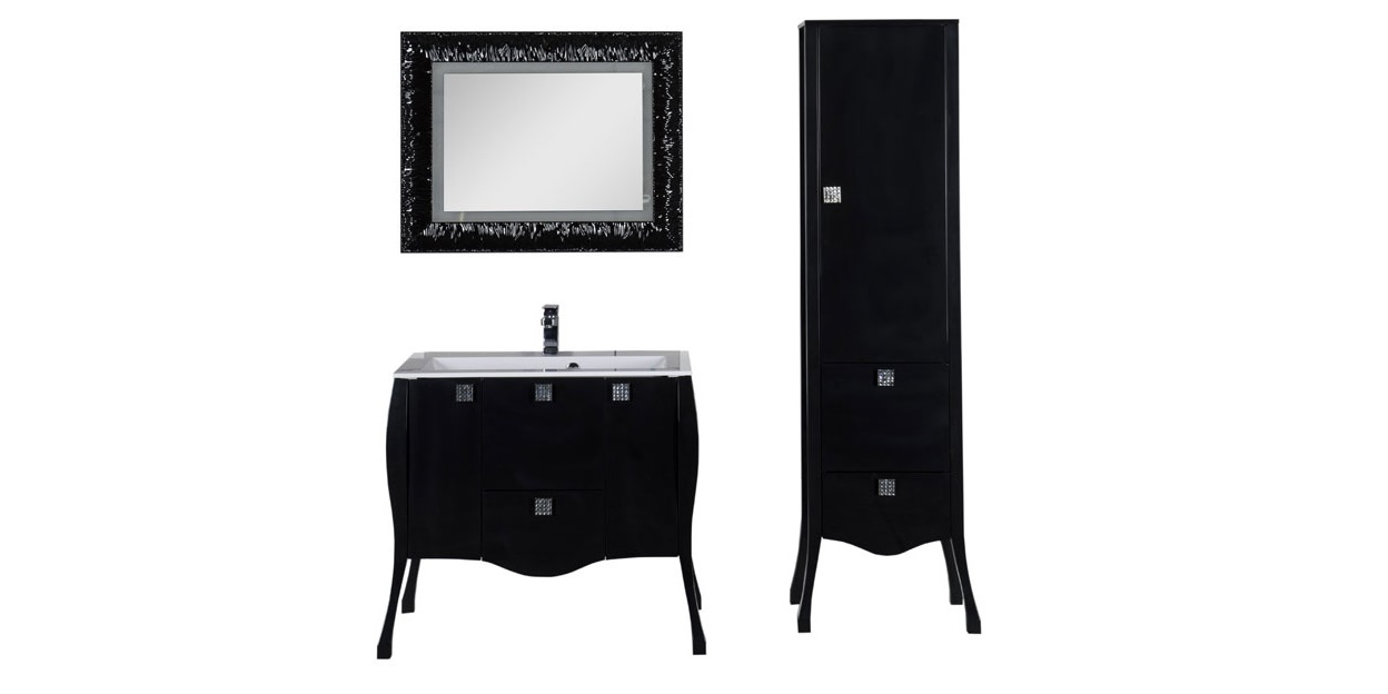 Комплект мебели Aquanet Мадонна 90 черный 00168918 - Вид №1