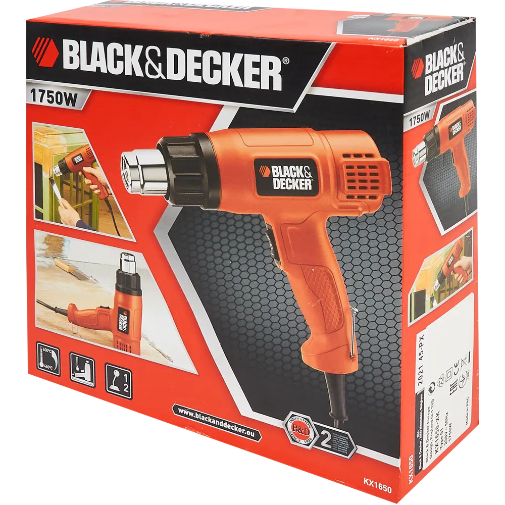 Фен технический сетевой Black&Decker KX1650, 1750 Вт BLACK + DECKER STLM-2029829 - Вид №5