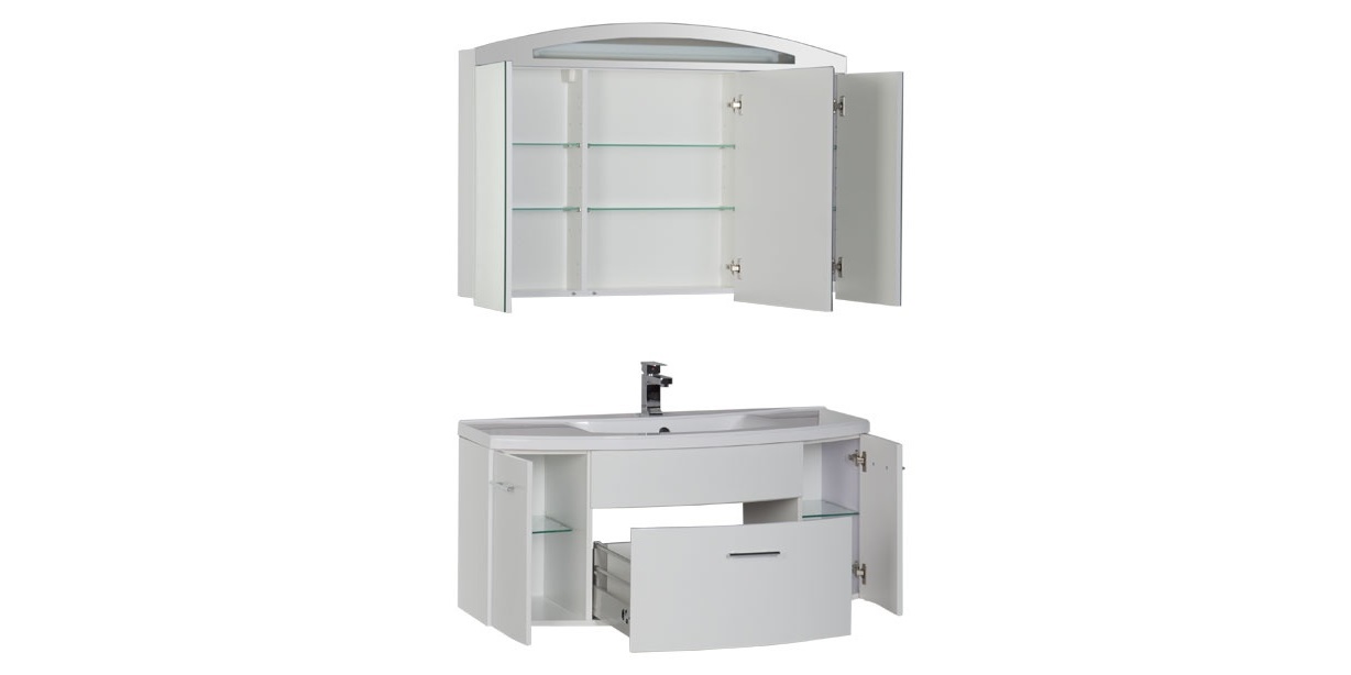 Комплект мебели Aquanet Тренто 120 белый 00161161 - Вид №2