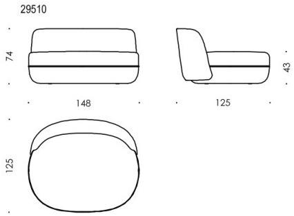 Wittmann Пуф-кровать из ткани Miles sun-id-1374145 - Вид №4