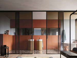 Модульный шкаф для умывальника с раковиной из Ocritech