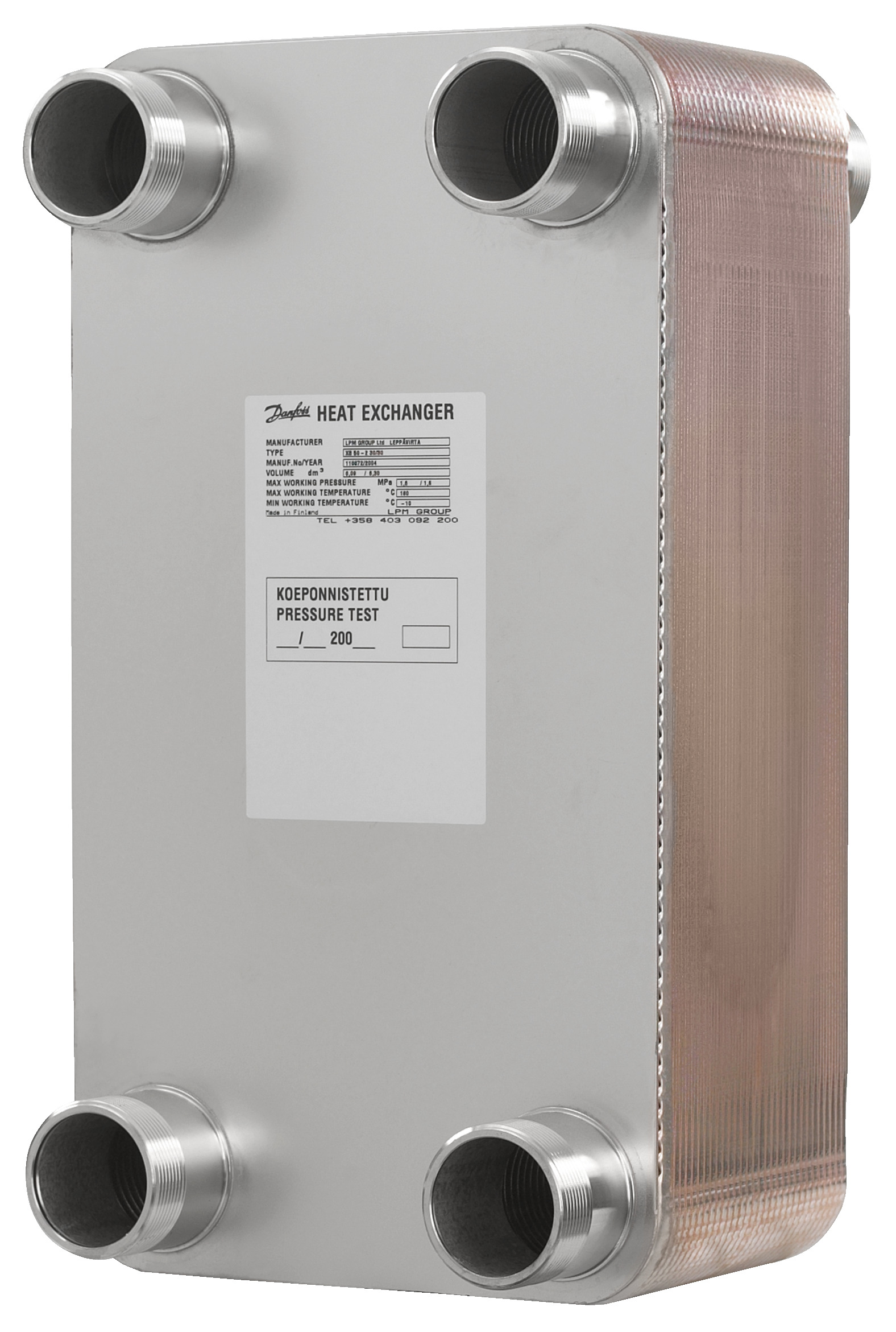 Danfoss Паяный пластинчатый теплообменник серии XB51L XB 51L-1 100 паяный пласт. теплообменник 004B1202  - Вид №4