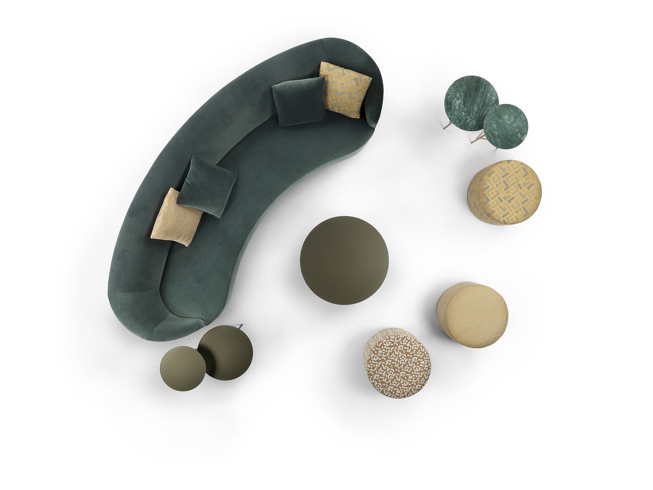 3-местный тканевый диван Marelli ARCH-00098075