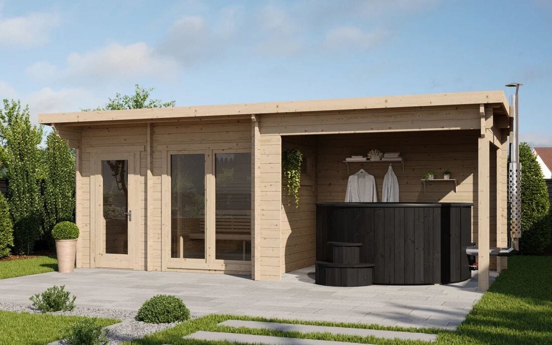 Деревянная сауна на открытом воздухе Saunamo Deluxe ARCH-00035351 - Вид №1
