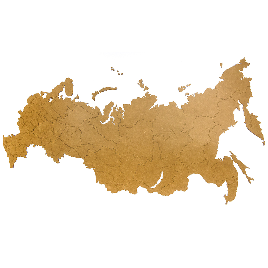 19-24 Карта-пазл wall decoration "российская федерация, 98х53 см коричневая Mimi 
