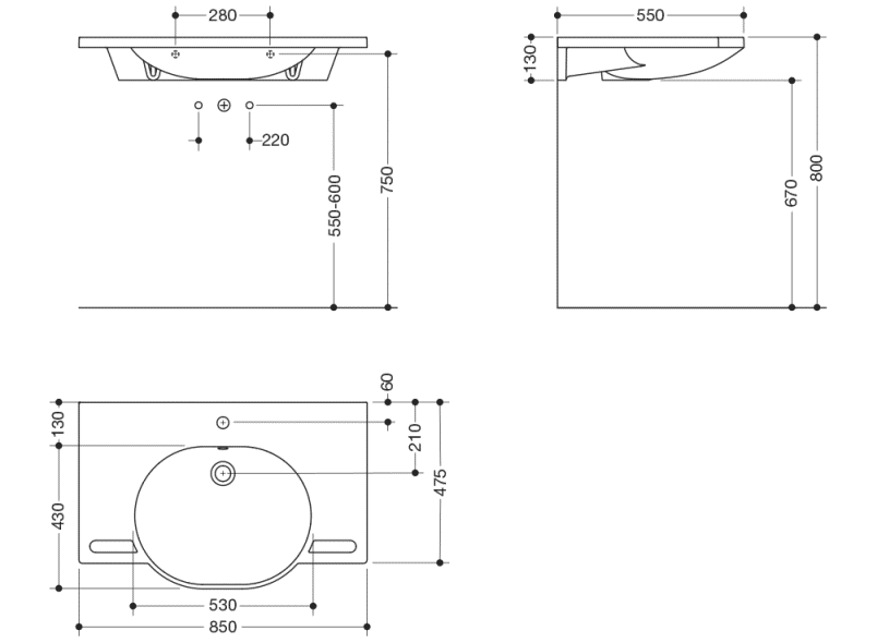 950.11.603 суета сует HEWI Waschtische  - Вид №1