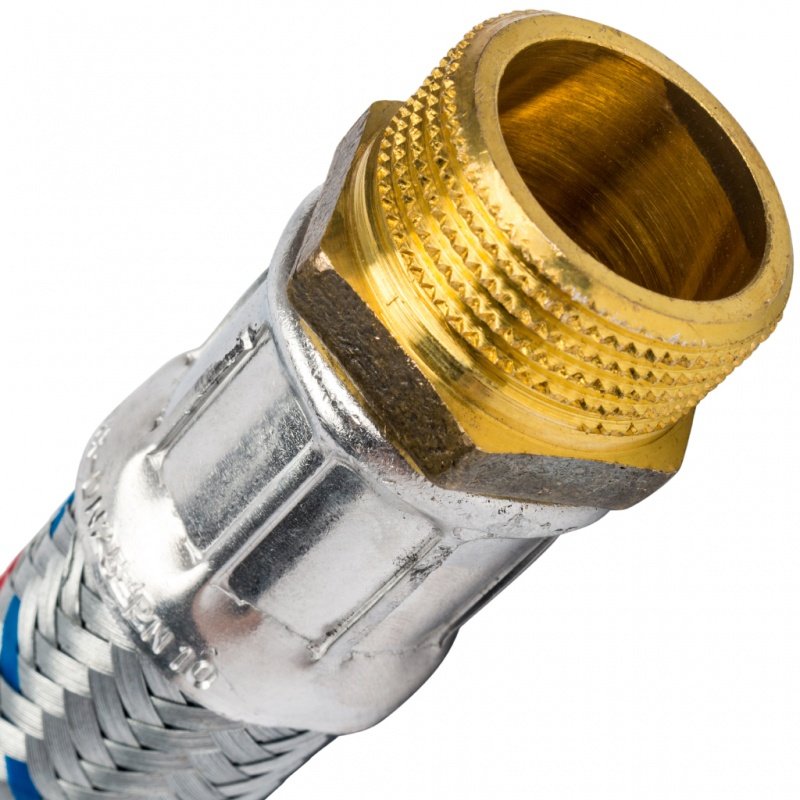 Гибкая подводка для воды угловая НР 1 х ВР 1 STOUT - 600 мм SHF0166252525 - Вид №2