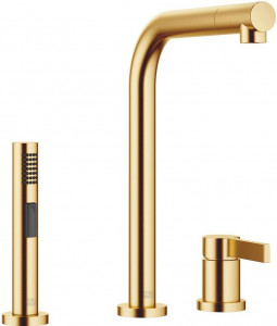 32800790-28_1_27721970-28_1 Смеситель на два отверстия с отдельными розетками с душевым гарнитуром для ополаскивания - латунь сатинированная Dornbracht Elio