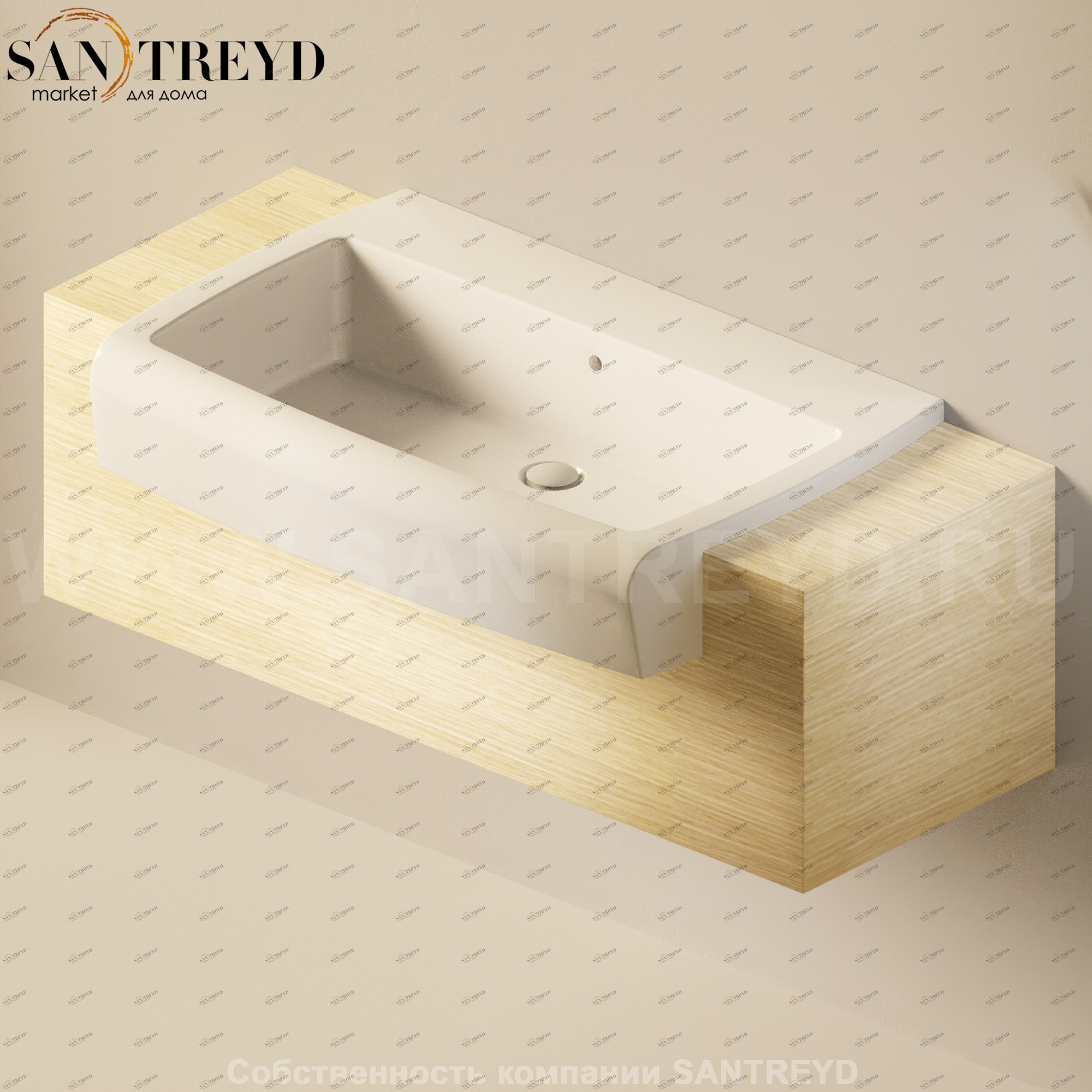 Flaminia UNA Консоль для раковины от 200 до 240 см светлый дуб UNA90C2.WL Ceramica Flaminia UNA90C2WL