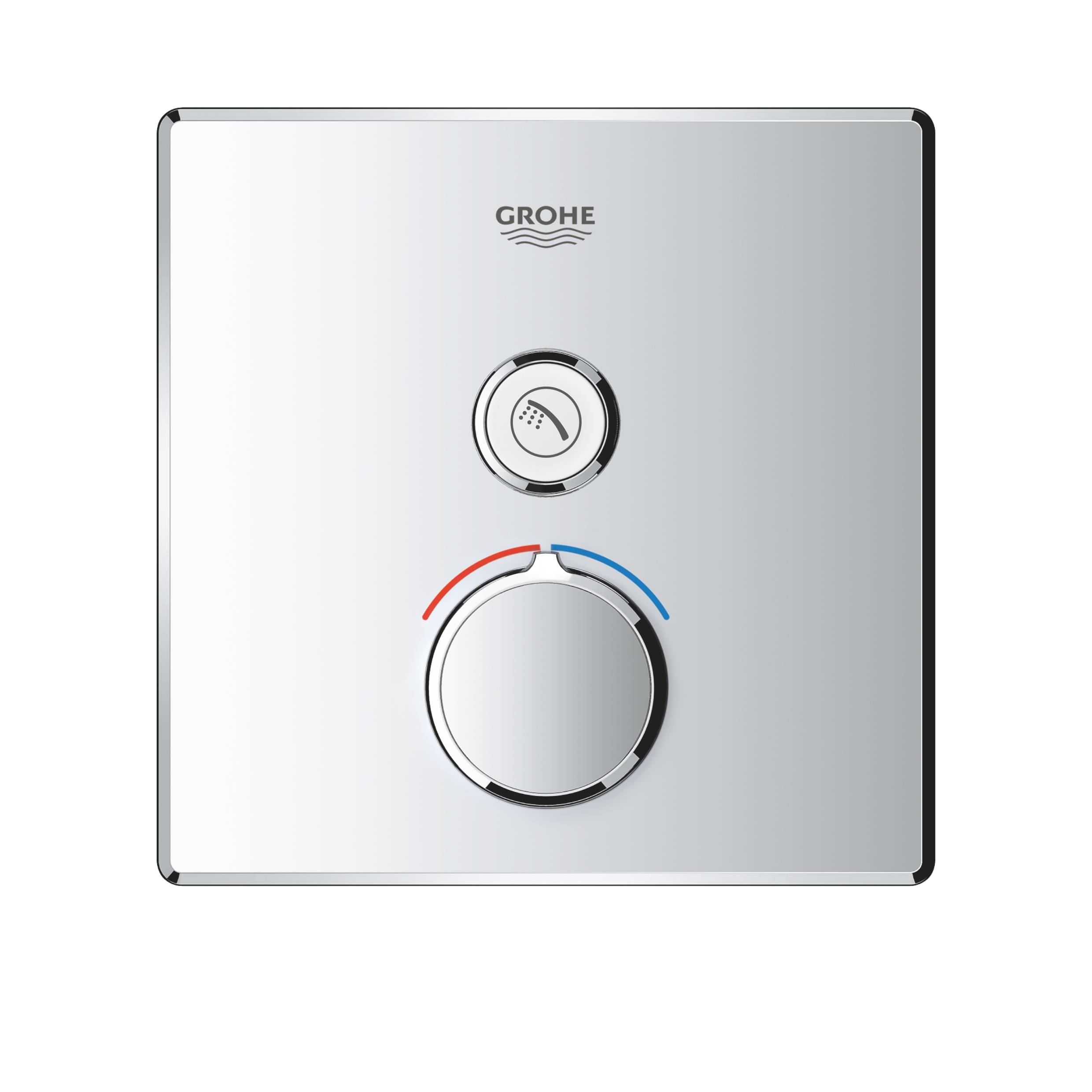 Внешняя часть смесителя GROHE Grohtherm SmartControl на 1 выход, хром (29147000) - Вид №1