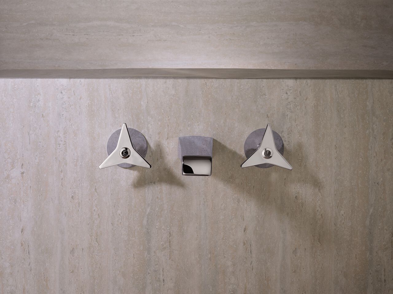 Настенный смеситель для раковины с 3 отверстиями Mamoli Gio Ponti ARCH-00095133 - Вид №3