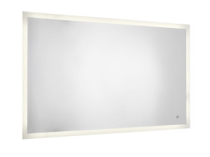 Прямоугольное зеркало для ванной комнаты со встроенным освещением