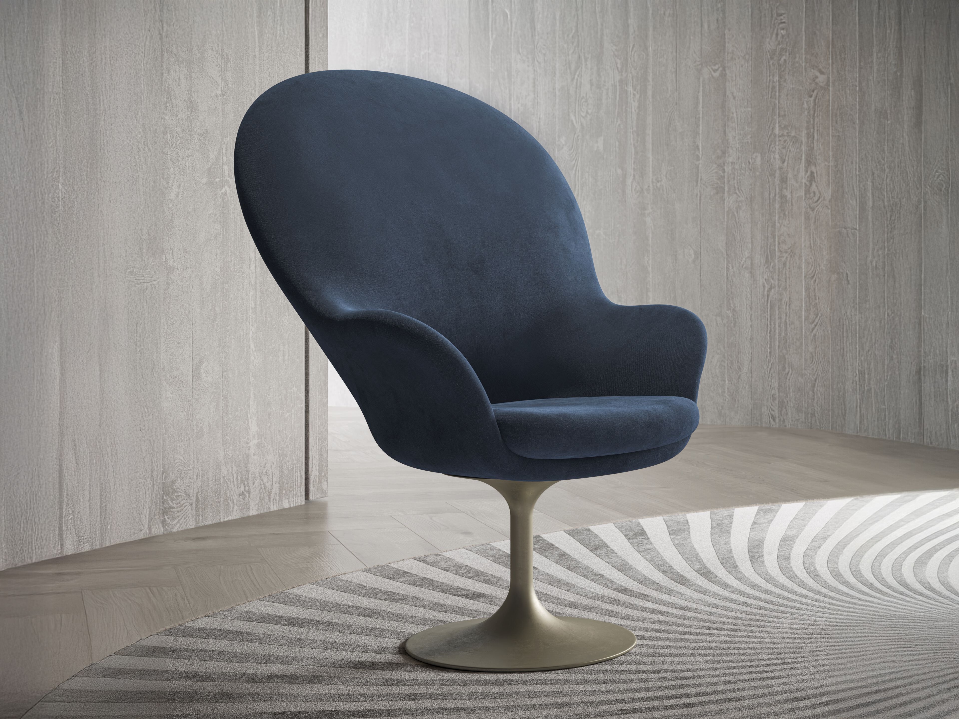 Ткань поворотный стул с подлокотниками Natuzzi Italia Deep ARCH-00071755 - Вид №6