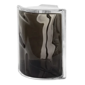 Стеклоблок Vitrablock Волна окрашенный внутри угловой цвет черный