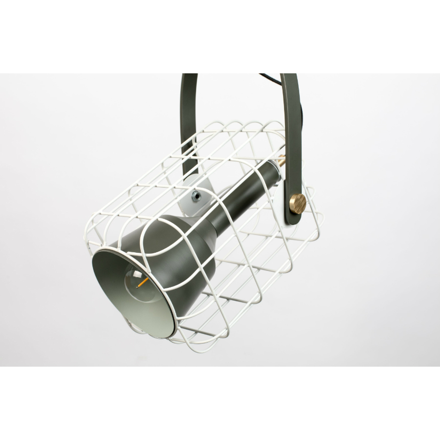 Лампа подвесная Cage, белая White Label Living 5300150 - Вид №3